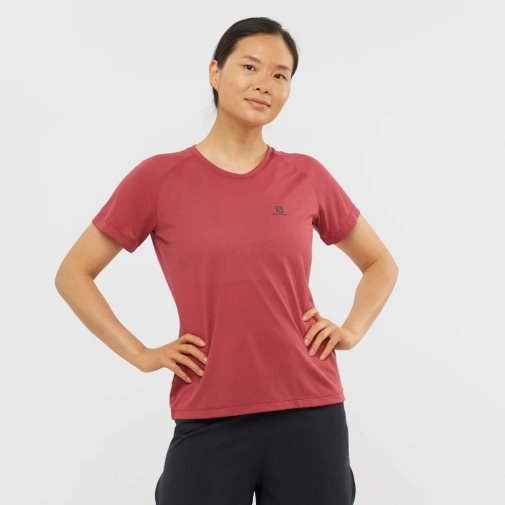 Camiseta Salomon Cross Rebel Corta Sleeve Mujer Rojos | MX GONJ123